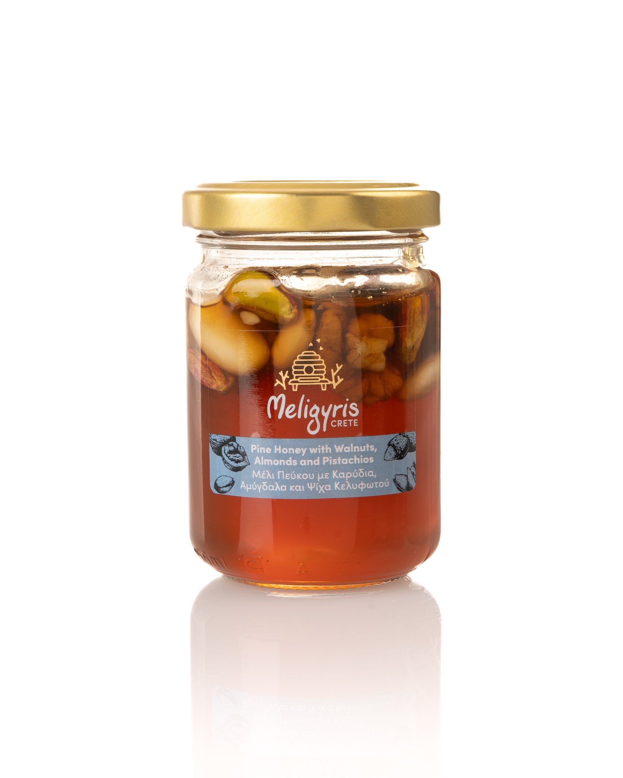 Set Honey with Nuts of 3x150 gr – Meligyris
